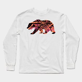 Abstract Grizzly Bear Long Sleeve T-Shirt